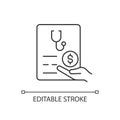 Paid sick days linear icon