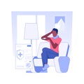 Paid sick leave isolated concept vector illustration.