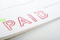 Paid Stamp on Invoice