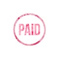 Paid stamp vector with Eps 10.Paid Sign. Royalty Free Stock Photo