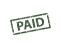 Paid stamp vector texture. Rubber cliche imprint. Web or print design element for sign, sticker, label Royalty Free Stock Photo