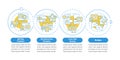 Paid subscription features blue circle infographic template