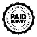 Paid Survey text stamp, concept background