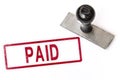 Paid text sign label stamp. Royalty Free Stock Photo