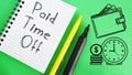 Paid Time Off is shown on the photo using the text and picture of clock Royalty Free Stock Photo