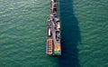 Paignton, Torbay, South Devon, England: OVERHEAD DRONE VIEW: Paignton Pier head