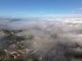 Paihia Small New Zealand Town Covered With Ocean Mist