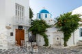 View of the orthodox Greek Church, Parikia, Paros Island, Greece Royalty Free Stock Photo