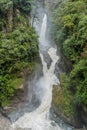 Pailon del Diablo Devil`s Cauldron waterfall, Ecuador Royalty Free Stock Photo