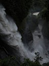 Pailon del diablo Devils Cauldron highest waterfall Rio Pastaza river cascades route Banos Tungurahua Amazonia Ecuador Royalty Free Stock Photo