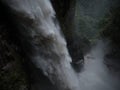 Pailon del diablo Devils Cauldron highest waterfall Rio Pastaza river cascades route Banos Tungurahua Amazonia Ecuador Royalty Free Stock Photo