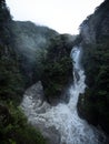 Pailon del diablo Devils Cauldron highest waterfall Rio Pastaza river cascades route Banos Tungurahua Amazonia Ecuador Royalty Free Stock Photo