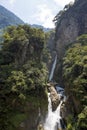 Pailon del Diablo and its waterfall, Banos, Ecuador Royalty Free Stock Photo