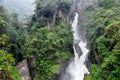 Pailon Del Diablo waterfall, in Banos de Agua Santa Royalty Free Stock Photo