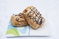 Pain au chocolat on a plate Royalty Free Stock Photo
