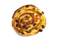 PAIN AU RAISIN AGAINST WHITE BACKGROUND