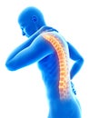 Pain in the back Royalty Free Stock Photo