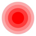 Pain Circle Icon. Target, Focus or Sick Spot Illustration As A Simple Vector Sign Trendy Symbol for Design and Websites