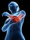 Pain in the elbow joint Royalty Free Stock Photo