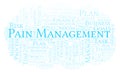 Pain Management word cloud, made with text only. Royalty Free Stock Photo