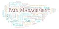 Pain Management word cloud, made with text only Royalty Free Stock Photo