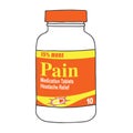 Pain Medication Bottle Generic Template Royalty Free Stock Photo