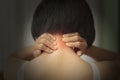 Pain in the nape of the neck Royalty Free Stock Photo