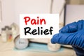 Pain Relief. Medical Doctor showing information