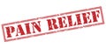 Pain relief stamp on white background Royalty Free Stock Photo