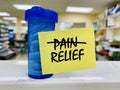 Pain relief tablets pills medication concept.