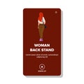 pain woman back stand vector