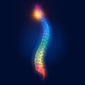 Painful cervical spine, medically 3D illustration Royalty Free Stock Photo