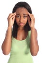 Painful headache for african american teen girl