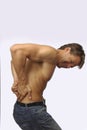 Painful lower back pain Royalty Free Stock Photo