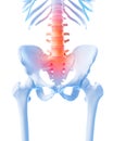 Painful lumbar spine Royalty Free Stock Photo