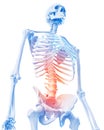 Painful lumbar spine Royalty Free Stock Photo