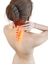 Painful neck Royalty Free Stock Photo