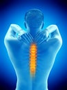 A painful upper back