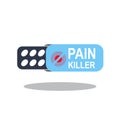 Painkiller Pills Icon, Tablets, Analgesic Medicine