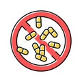 painkillers pills addiction color icon vector illustration