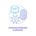 Painless upgrades and updates concept icon