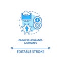 Painless upgrades and updates concept icon