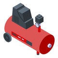 Paint air compressor icon, isometric style Royalty Free Stock Photo