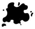 Paint blot. Creative isolated paint brush stroke or spot. Ink smudge abstract shape stain texture. Grunge design element Royalty Free Stock Photo