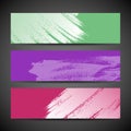 Paint brush banner colorful background