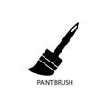 Paint brush black sign icon. Vector illustration eps 10 Royalty Free Stock Photo