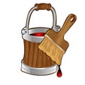 Paint brush buket icon Royalty Free Stock Photo