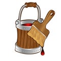 Paint brush buket icon