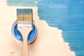 Paint brush on the can Royalty Free Stock Photo