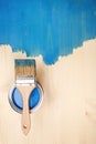 Paint brush on the can Royalty Free Stock Photo